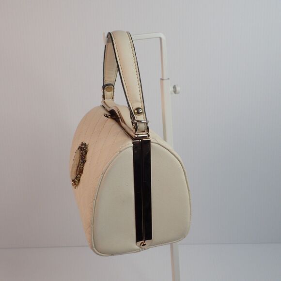 Vintage Quilted Frame Handbag Jeweled Brooch Accent Peoples Republic Of China - Picture 13 of 16